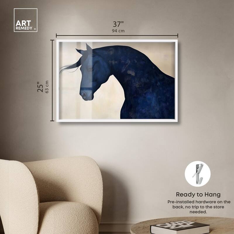 Blue Horse I Shadowbox by Art Remedy