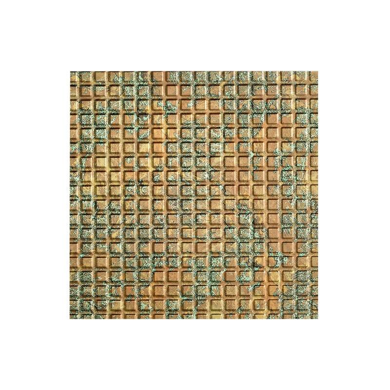 FASÄDE Square Decorative Vinyl 2ft x 2ft Lay in Ceiling Panel in Copper Fantasy (5 Pack) - 12in x 12in Sample - Copper Fantasy