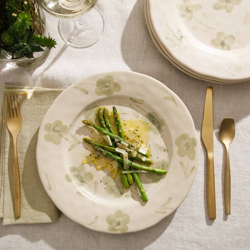 Bloomhouse - 2 Time Oprah's Favorite Things Made in Portugal Porto Petals Floral Hand Painted 10.8 Inch Dinner Plates Set