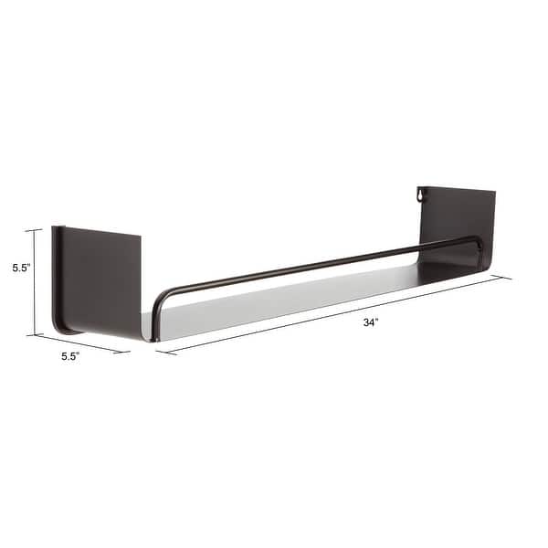 dimension image slide 5 of 8, Carson Carrington Lacktorp Modern Wall Shelf (Set of 2)