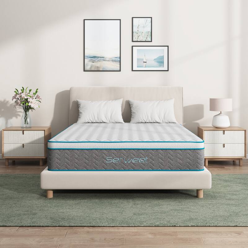 14 Inch Queen and King Memory Foam Hybrid Mattress,Medium Firmness,Edge Support Mattress in a Box