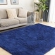 preview thumbnail 67 of 126, Large Shaggy Home Decor Carpets Fluffy Area Rugs for Living Room Bedroom Robin Blue. - 5'x8' - Rectangle