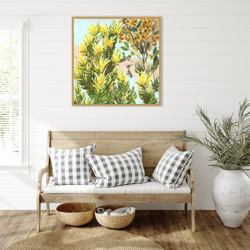 Licha 2 by Elan Studios Framed Canvas Wall Art Print - Sylvie Bright Gold