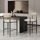 preview thumbnail 4 of 56, Christopher Knight Home Elmore Fabric and Iron 30 Inch Barstools (Set of 2) Beige/Black/Gold