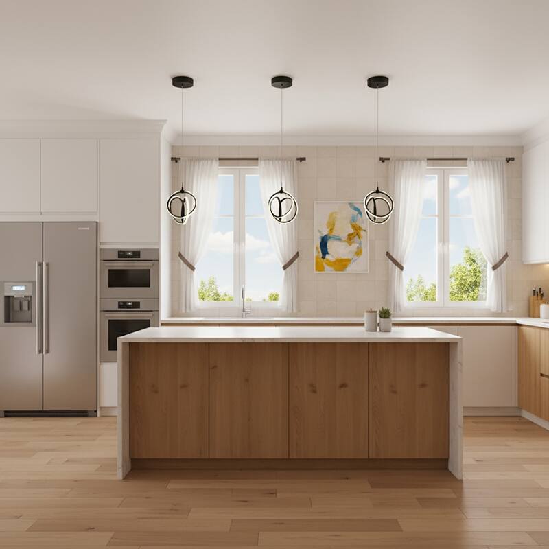 Artcraft Rose - LED Pendant - 1-Light - Black