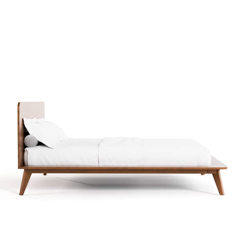 Furniture of America Beau Midcentury 3-Piece Walnut Low Profile Wood Bedroom Set