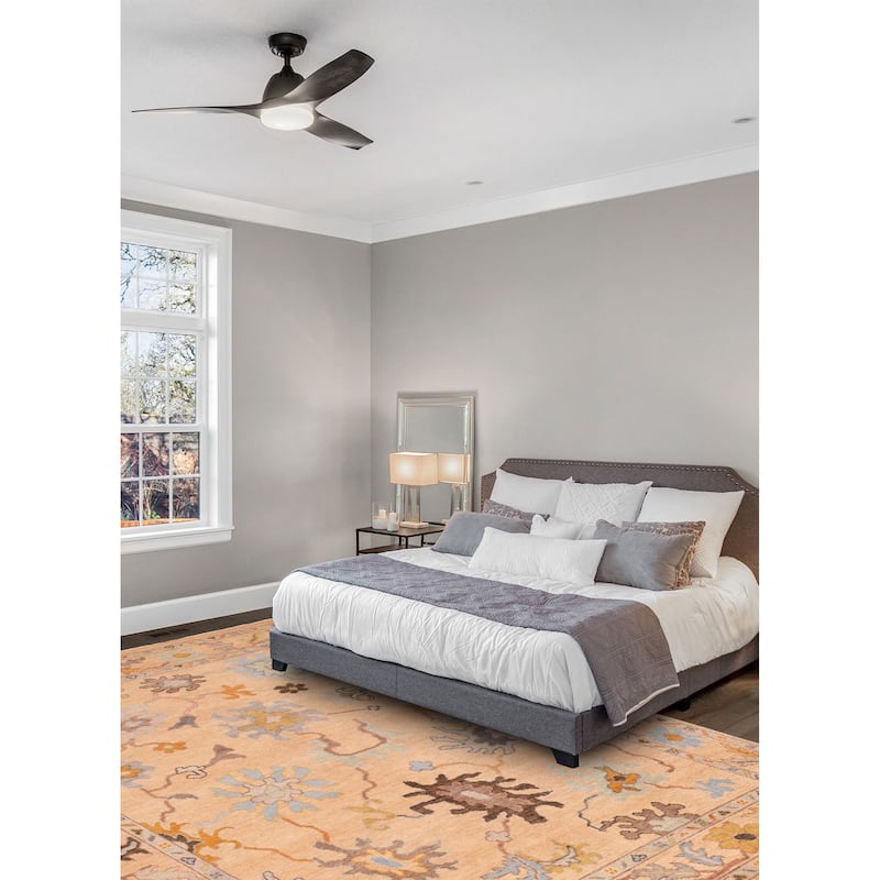 ECARPETGALLERY Hand-knotted Modern Oushak Light Copper Wool Rug - 7'11 x 10'2