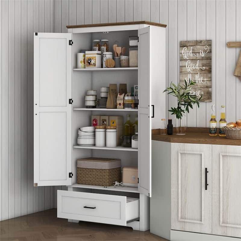 69" Tall Kitchen Pantry Storage Cabinet,Freestanding Pantry Cabinet