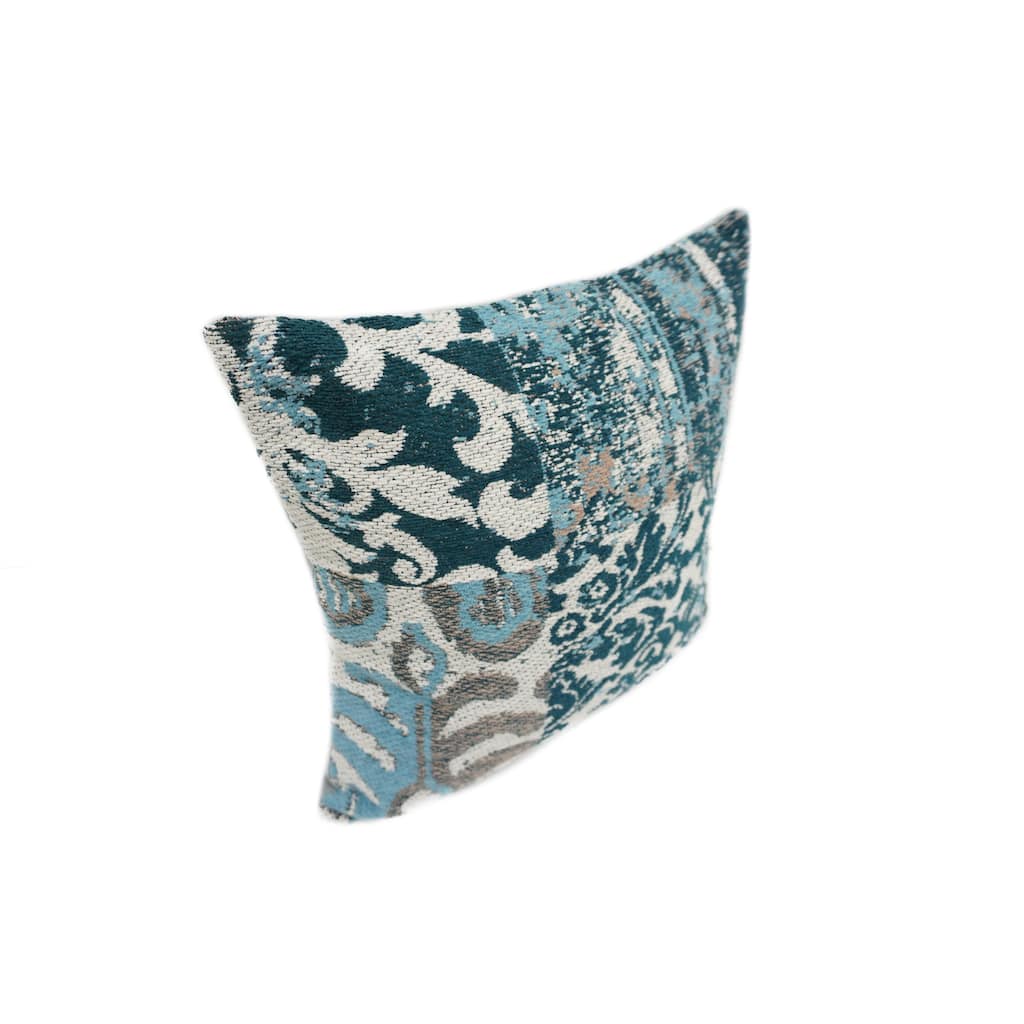 Home&Manor Nostrand Blue Cotton Designer Throw Pillow
