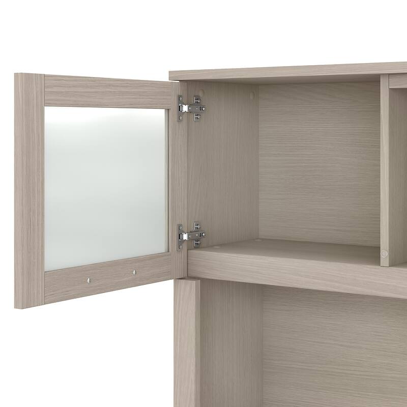 Bush Furniture Somerset 72W L Shaped Desk with Storage Hutch
