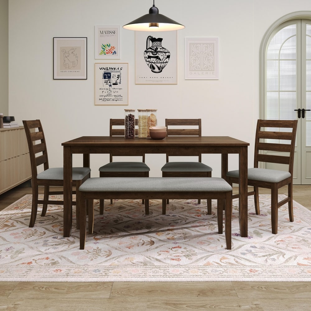 Clayfell Ouray 6-Piece Dining Set, Brown/Black