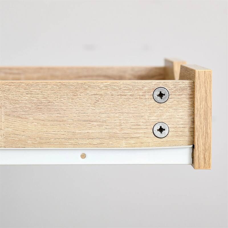 Particleboard Steel Writing Desk with Storage Shelf Drawer
