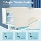 preview thumbnail 9 of 29, Costway Kids Study Desk with 7-Level Tiltable Desktop Adjustable - See Details