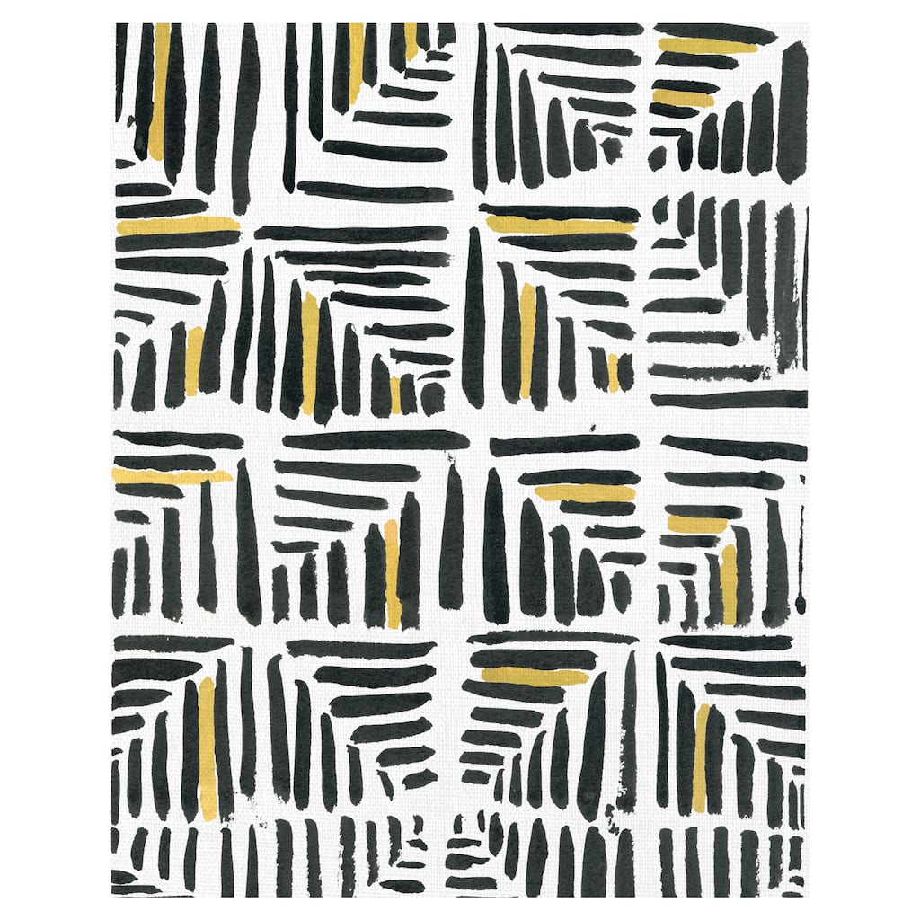 Squares with Gold by Emma Jones Canvas Art Print