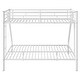 preview thumbnail 9 of 8, White Twin XL over Queen Size Metal Bunk Bed with Ladder, Fence and Guardrails for Kids, Boys and Girls, Bedroom