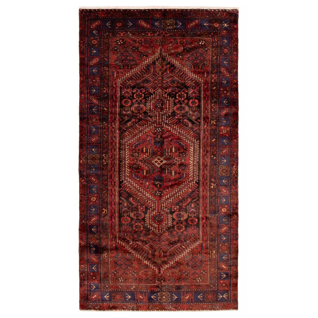 ECARPETGALLERY Hand-knotted Andelz Red Wool Rug - 4'11 x 9'1