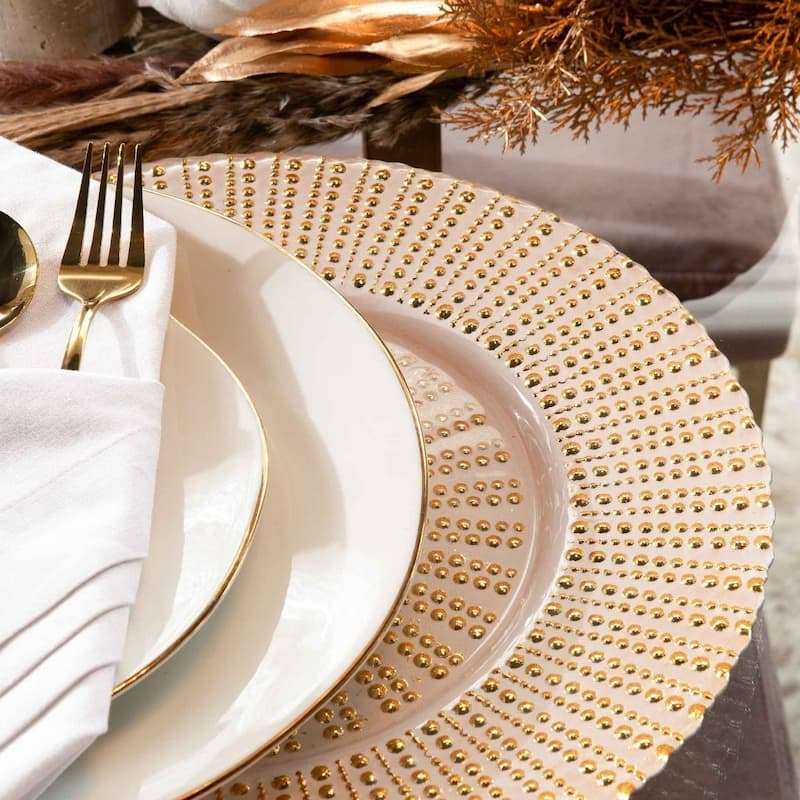 Sparkles Home Venezia Glass Charger Plate