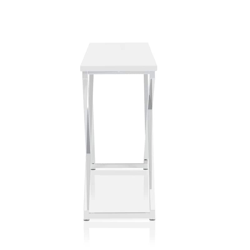 Cano Glam High Gloss White 60-inch Sofa Table by Furniture of America