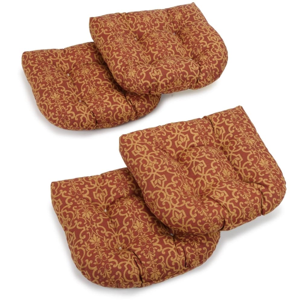 19-inch Rounded Back Indoor/Outdoor Chair Cushions (Set of 4)