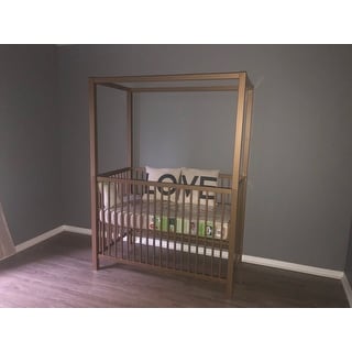gold canopy crib