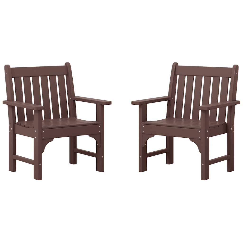 Laguna Outdoor Dining Poly Garden Arm Chair (Set of 2)