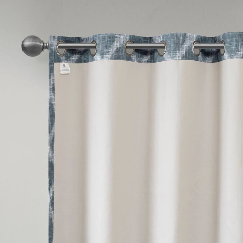Printed Ikat Blackout Curtain Panel(Only 1 Pc Panel)
