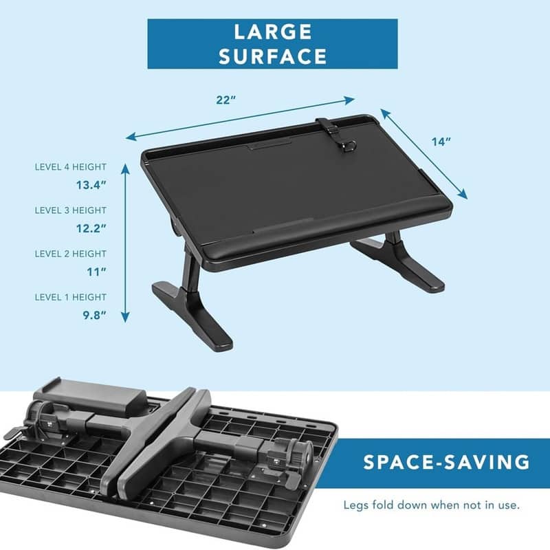 Easy Tilt Leather Laptop Bed Desk