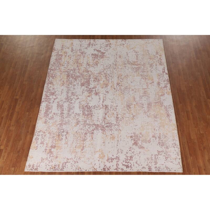 Modern Abstract Rug Handmade Living Room Wool Carpet - 7'11"x 9'10"