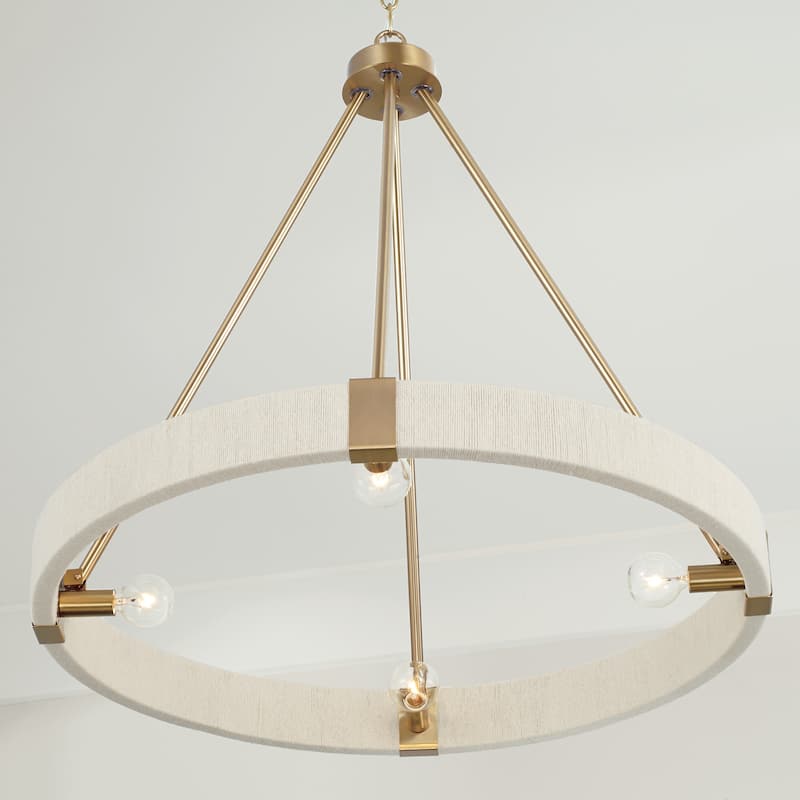 Delaney 4-light Matte Brass Hanging Chandelier