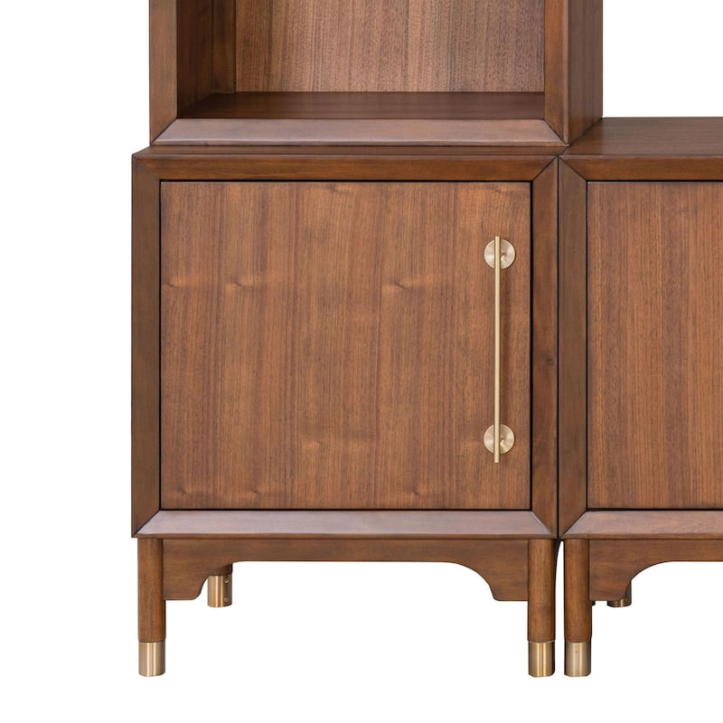 Furniture of America Forma Mid-Century Modern Walnut 24-inch Storage Cabinet with 3 Shelves