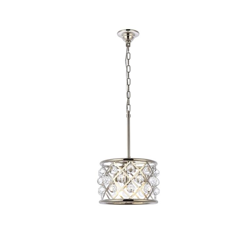 Royce Edge 3-Light Polished Nickel Pendant - polished nickel (royal cut clear crystals) - polished nickel (royal cut clear crystals)
