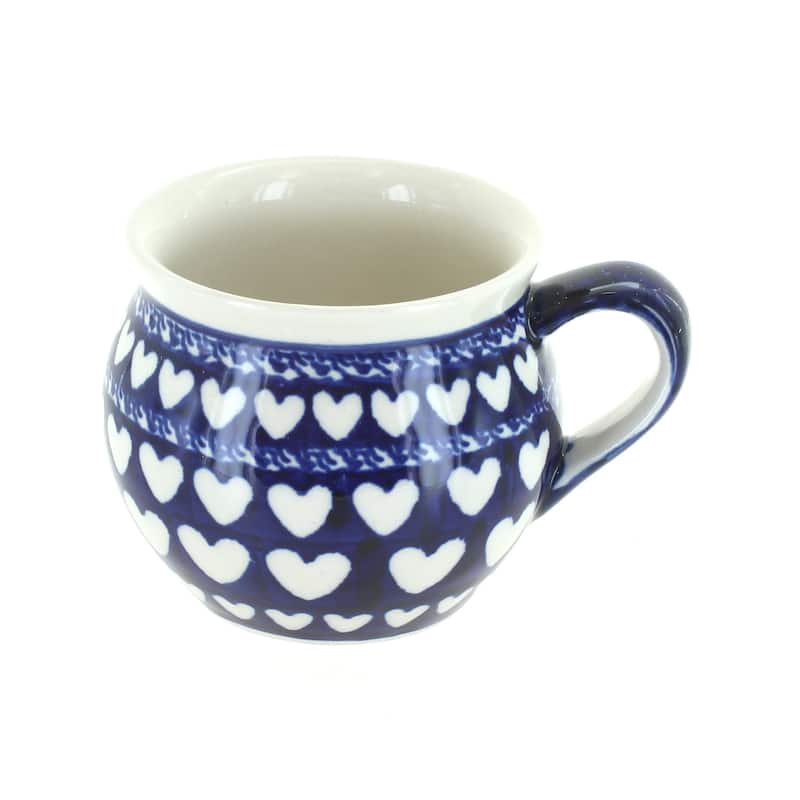 Blue Rose Polish Pottery 911 Zaklady Medium Bell Shaped Mug - Valentina