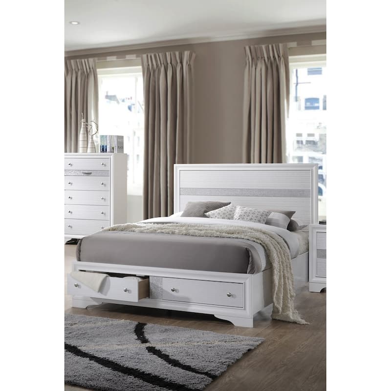 Best Quality Furniture Bellagio Bed - White - Queen