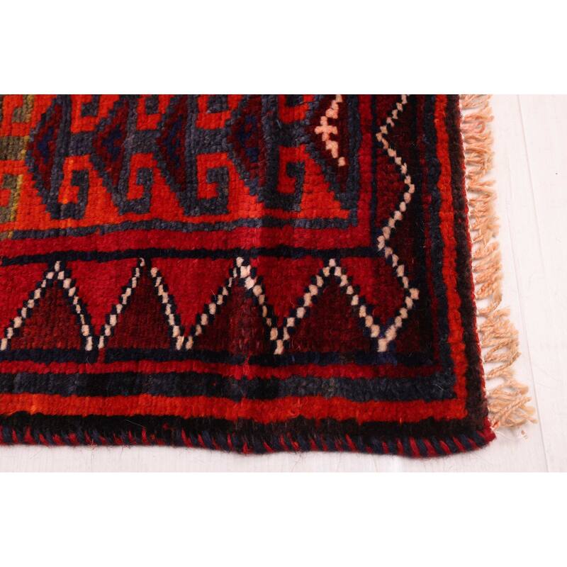 ECARPETGALLERY Hand-knotted Melis Red Wool Rug - 4'3 x 7'2