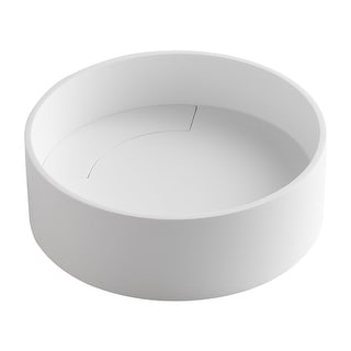 Ancona Round Pure Acrylic Stone Vessel Bathroom Sink - Bed Bath ...