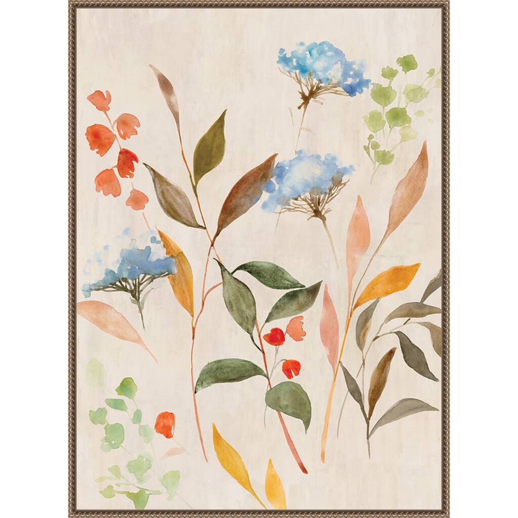 Gentle Blossoms in Soft Hues by Hannah Dawson Framed Canvas Wall Art Print