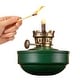 preview thumbnail 3 of 5, Kings County Tools Oil Lamp with Naval-Style Body and Brass Accents, Green