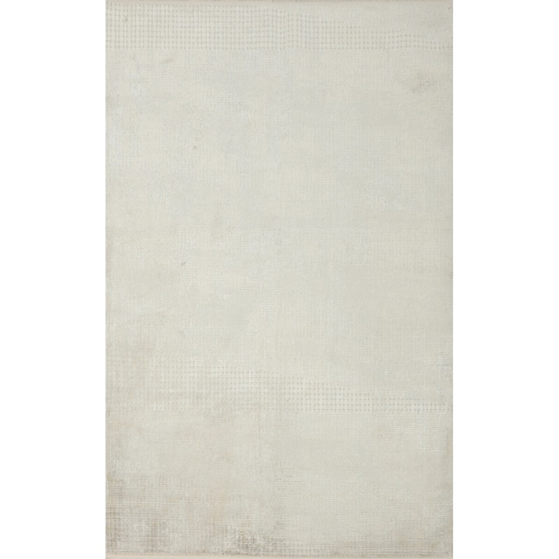 Machine Made Oriental Polyester Carpet Modern Contemporary Beige & Ivories Modern Area Rug - 7' 5'' X 5' 2''