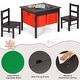 preview thumbnail 19 of 18, Gymax 2-in-1 Kids Activity Table & 2 Chairs Set w/Storage Building - See Details