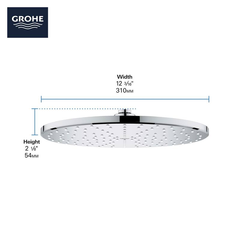 Grohe Rainshower Mono 1.75 GPM Single Function Shower Head with