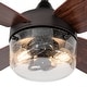 preview thumbnail 8 of 12, River of Goods Aiden Bronze and Mahogany Metal Remote-Controlled 42" Ceiling Fan - 42" x 42" x 11"/15.25"