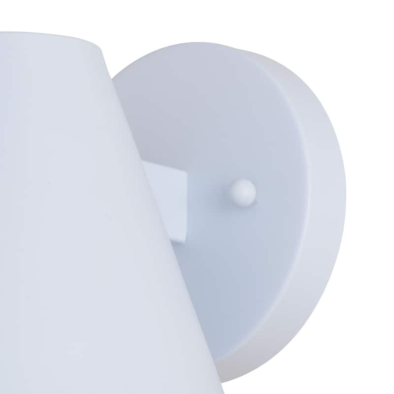 Smith 1-Light Modern Contemporary Indoor-Outdoor Wall Sconce with Metal Cone Shade, Dark Sky Compliant