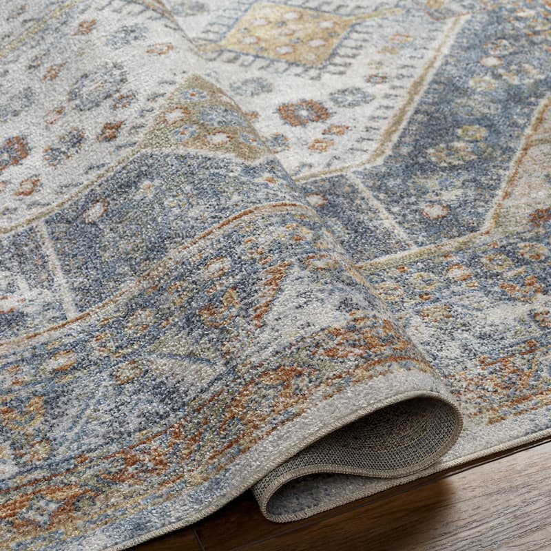 Livabliss Lillian Traditional Medallion Washable Area Rug