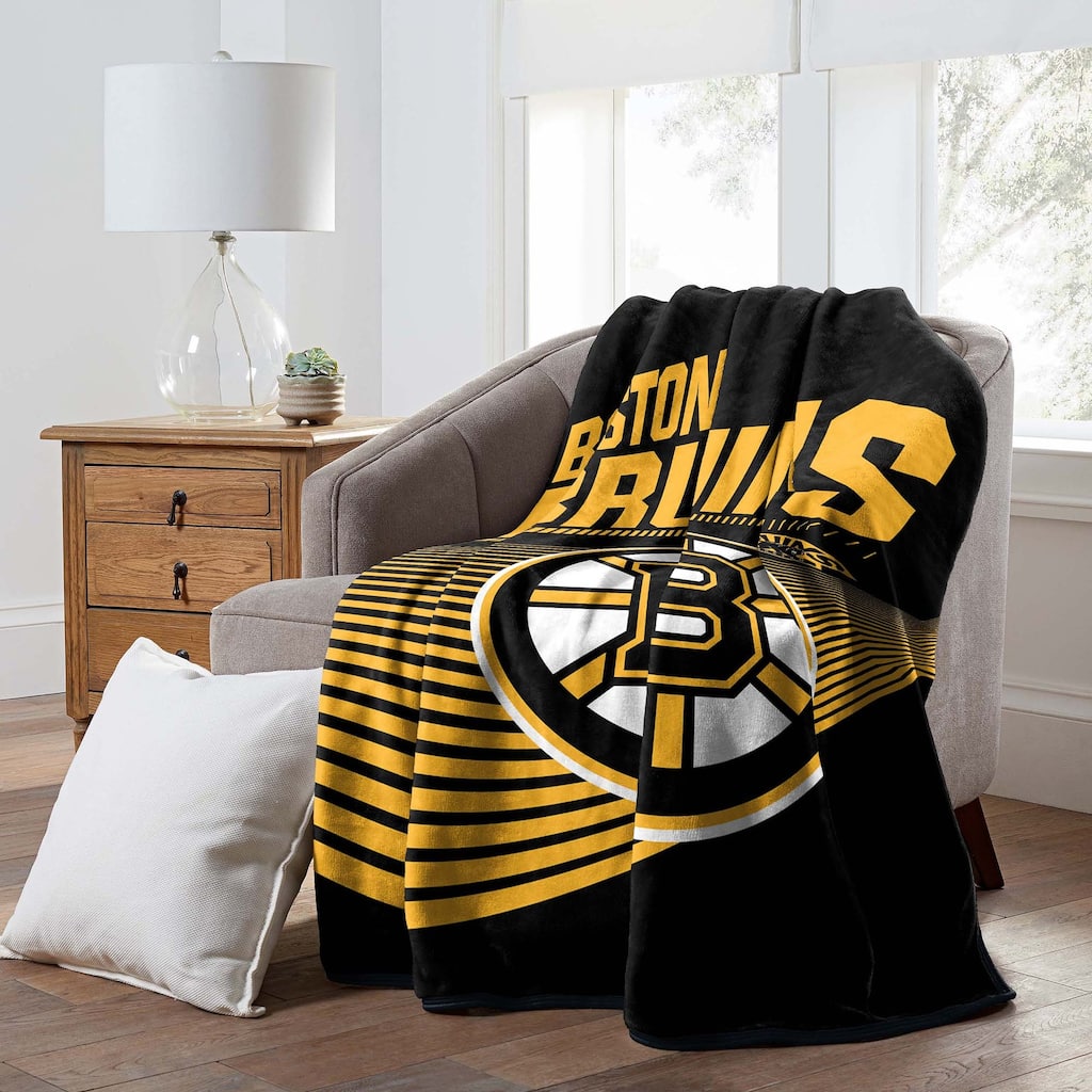 NHL Boston Bruins 60" x 80" Raschel Throw Blanket