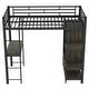 preview thumbnail 36 of 34, Kid-Friendly Design Twin Size Loft Bed with Desk and Wardrobe