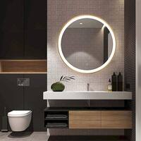 Round Lighted Mirrors Shop Online At Overstock Orbis oversized round mirror with a bronze patinated frame. round lighted mirrors shop online at