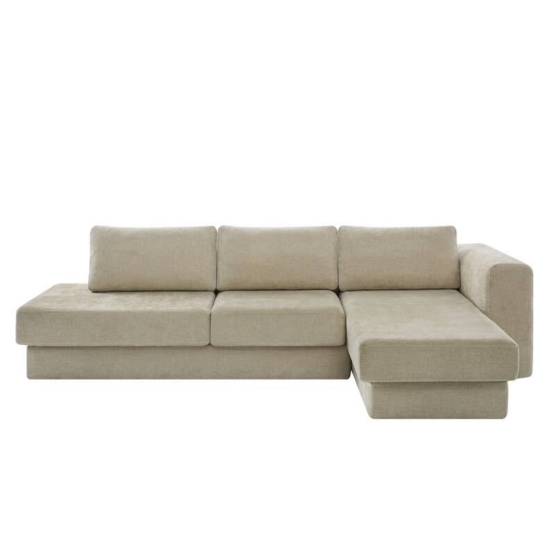 Christopher Knight Home - American Design Chenille 113" Modular Sectional Sofa with Double Layer Cushions