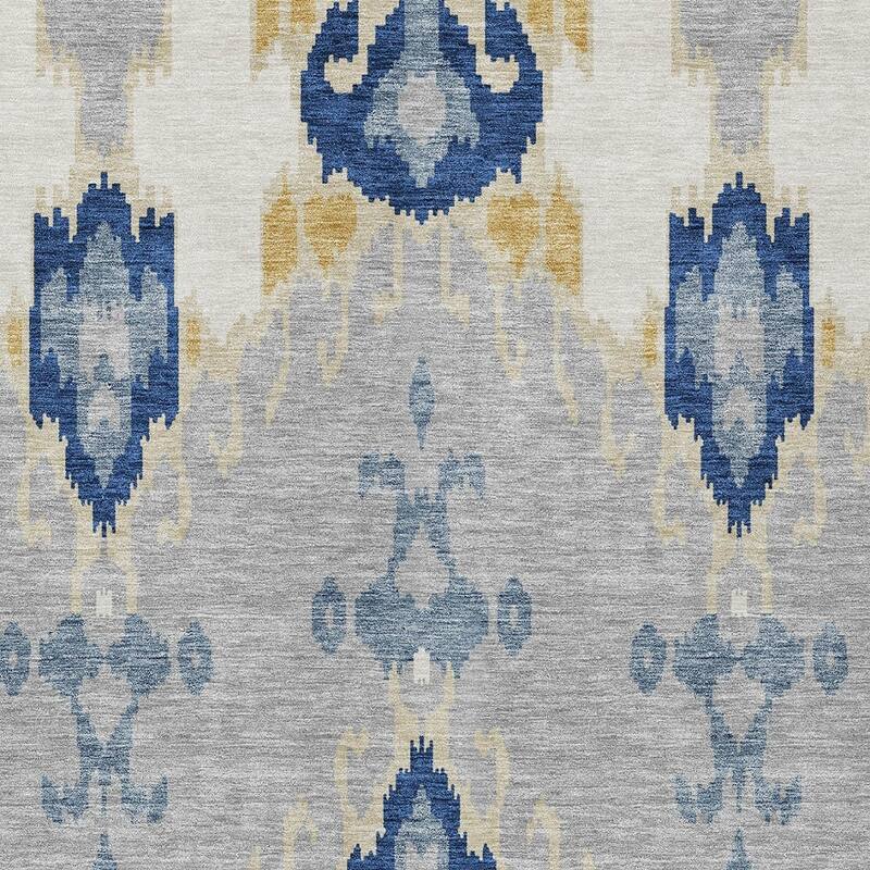 HomeRoots Ikat Transitional Rectangle Outdoor Rug