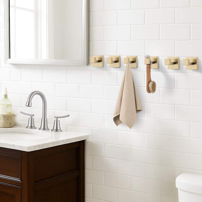 WOWOW J-Hook Wall Mount Robe/Towel Hook 6PCS