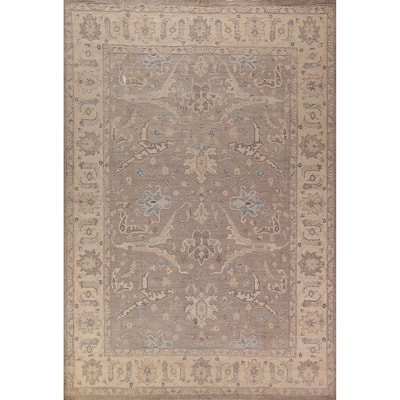 Oushak Turkish Area Rug Vegetable Dye Handmade Wool Carpet - 8'8" x 11'8"